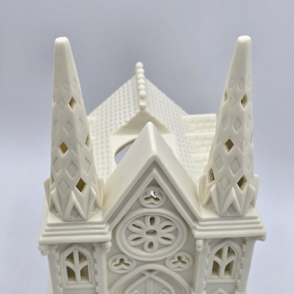Stunning PartyLite Porcelain Bisque Cathedral Lights Tea LightHolder 97307 - Picture 2 of 13